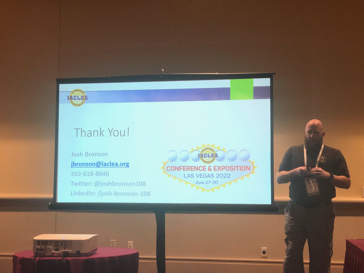 Joshbronson108's tweet photo. Today I briefed my committee the Civilian Law Enforcement Military Cooperation Committee @TheIACP Policy Council Midyear on #CRITAC, @30x30initiative, & new @IACLEA_Members initiatives including on securing ROTC facilities & a new leadership class for new campus chiefs/directors. https://t.co/MBBrCh4OkQ