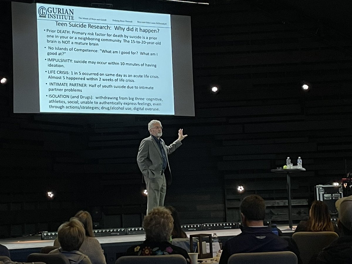 DerekKXLY's tweet photo. Fascinating to listen to @MichaelGurian1 at @kellen_cares’ #HelpingBoysThriveSummit. So much good info on gender differences and how we can our boys. #SavingOurSons https://t.co/28LvPo0vqq