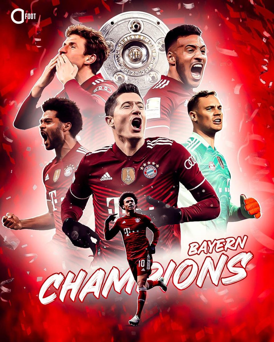 ActuFoot_'s tweet photo. 🚨 LE BAYERN MUNICH EST SACRÉ CHAMPION D'ALLEMAGNE 🏆🇩🇪 https://t.co/bHI64RKe2l