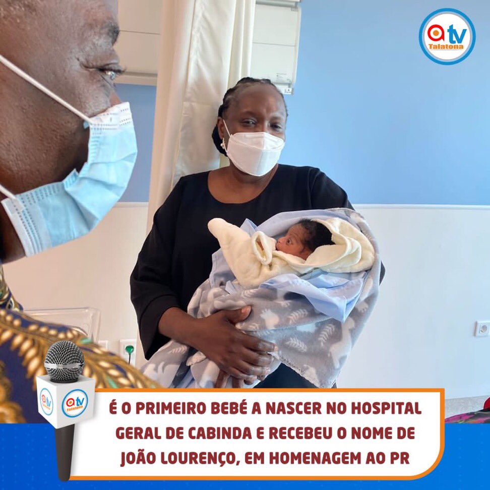 TalatonaTv's tweet photo. É O PRIMEIRO BEBÉ A NASCER NO HOSPITAL GERAL DE CABINDA E RECEBEU O NOME DE JOÃO LOURENÇO, EM HOMENAGEM AO PR

Por vontade expressa dos pais, cidadãos agradecidos pelas excelentes condições em que o seu descendente chegou ao Mundo e sem quaisquer encargos financeiros.

#Angola https://t.co/hmXP57vSuw