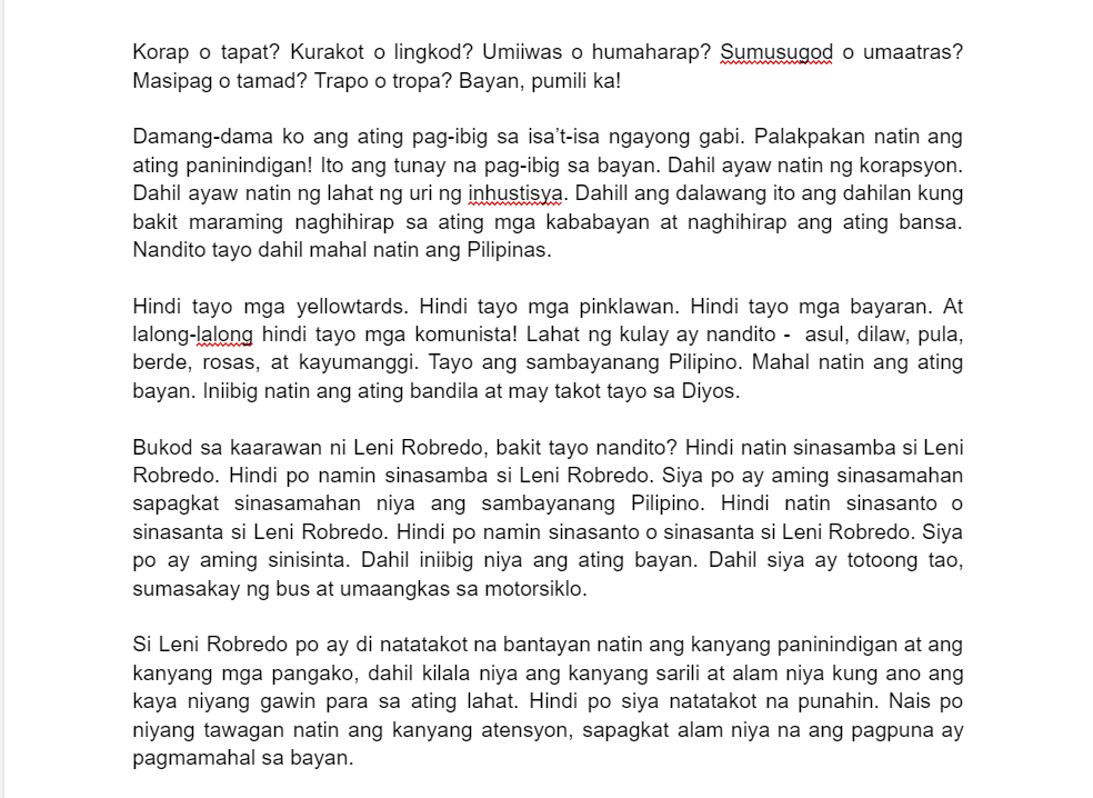 gretchenfilart's tweet photo. Here is John Arcilla's full speech tonight during the #PasayIsPink rally. I only transcribed it by ear, so feel free to let me know if I missed something! :) 

I also posted the full speech on Facebook: https://t.co/F3Mi0HUc31

Pasting also as a thread just in case. https://t.co/Et7ZMbhoMf