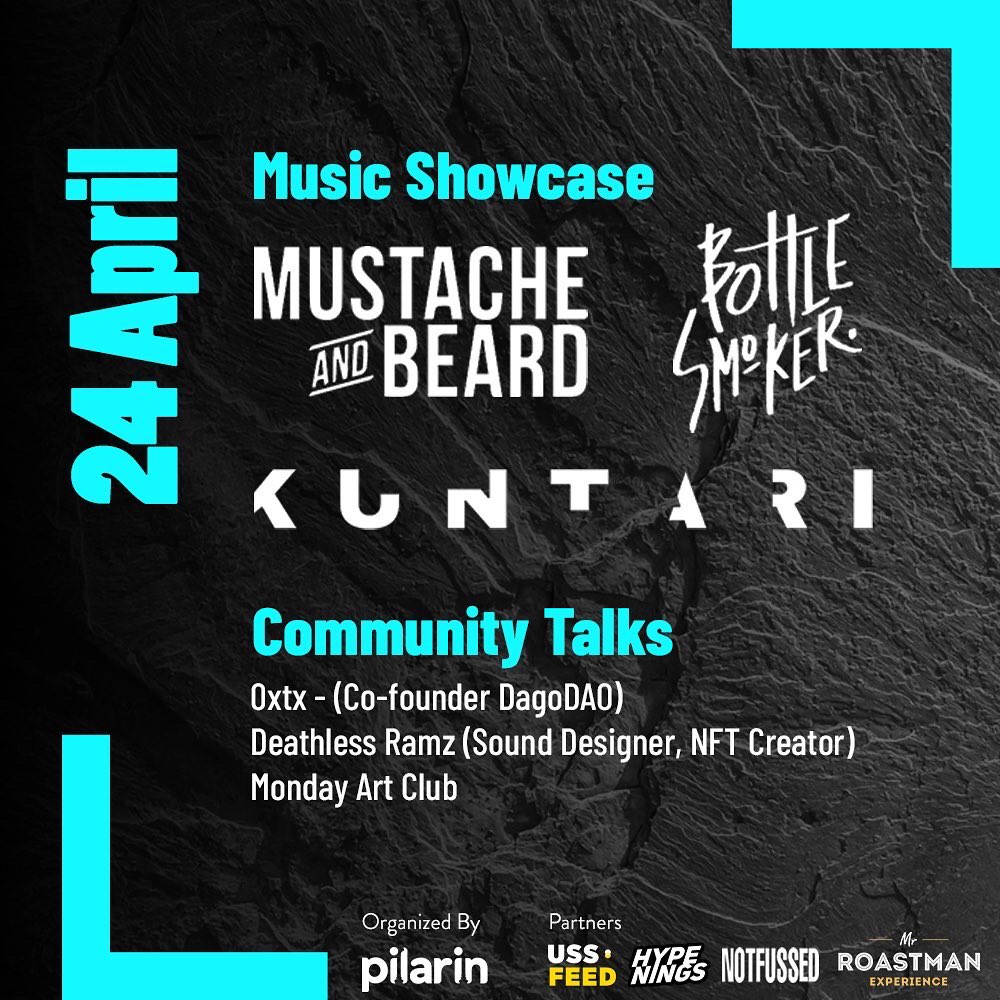 Yes yes yes! Kita bakal sepanggung sama <a href="/teslamanaf/">KUNTARI</a> &amp; <a href="/bottlesmoker/">Bottlesmoker</a> asiiiikkk! Sambil nonton yang manggung, sambil liat NFT Showcase!