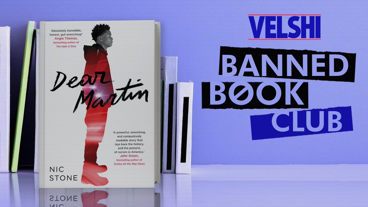 VelshiMSNOW's tweet photo. It’s been a few weeks since we’ve had a #VelshiBannedBookClub meeting, but we are finally back with “Dear Martin” by @getnicced! Send us your thoughts, questions, and reactions to mystory@velshi.com and tune in to #Velshi this Sunday! https://t.co/XE9CFC3I76
