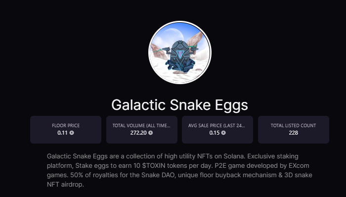 0Skydead's tweet photo. Floor price slowly rising...I suggest you should invest before Gen 2 which is coming in 28th April 📈📈

@galactic_snakes 
#NFTCommunity #NFTs #Solana #SolanaNFTs https://t.co/YyeDDsnTyx