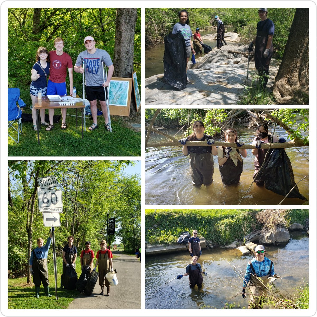 beingjeannie_'s tweet photo. Earth Day Stream Clean Up at #MouseCreek #CHSEAA @CHS_EAA #CHSBiologyII #CHSAPEnvironmentalScience These intelligent, hard working, caring students spent the morning cleaning our stream. 6 tires, 32 bags of trash, assorted other items. #raiderscience #raiderstem @clevelandhightn https://t.co/MrTJfIHYDo