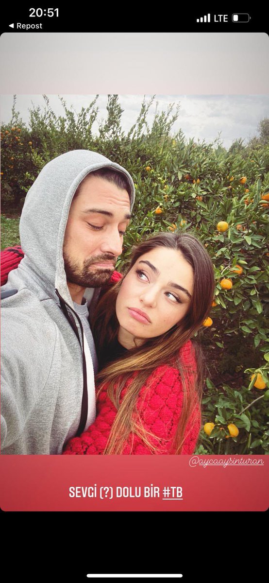 #AlpNavruz sevgilisi #AyçaAyşinTuran ile bu pozlarını, “Sevgi dolu bir tb “ notu ile paylaştı…
