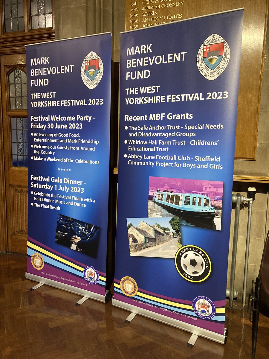 Really pleased with my new MBF 2023 West Yorkshire Festival pop up displays - think they turned out well.  #mbf2023  <a href="/westyorksmark/">West Yorks Mark</a>