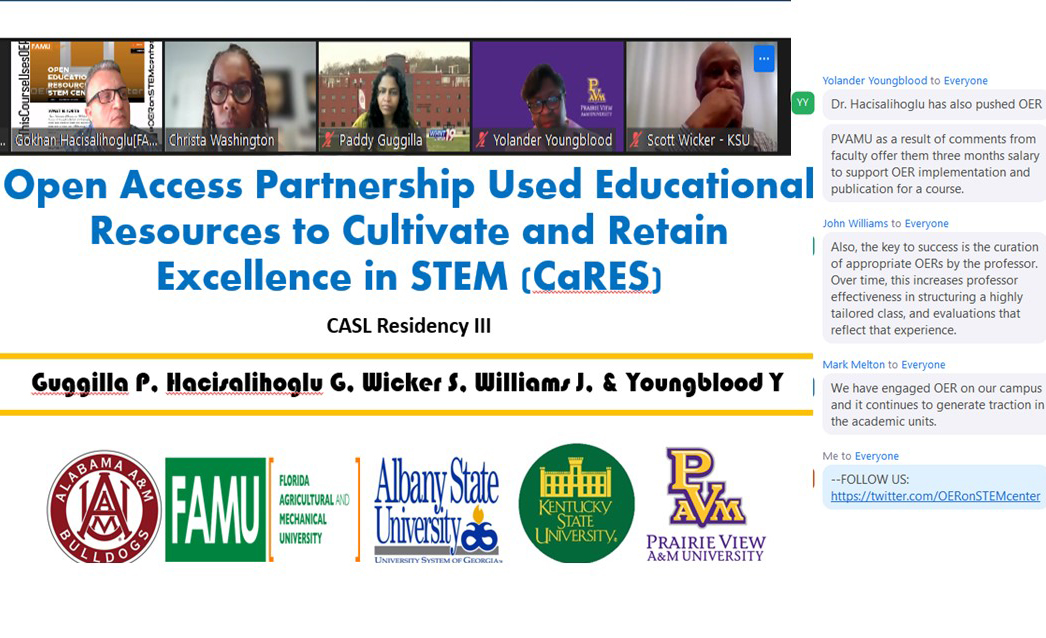 Great presentation by my Team (CaRES) at STEM Leadership Fellows Residency3 with <a href="/weareCASL/">Center for the Advancement of STEM Leadership</a> #highered #opened #STEM #OER #follow #OERonSTEMcenter