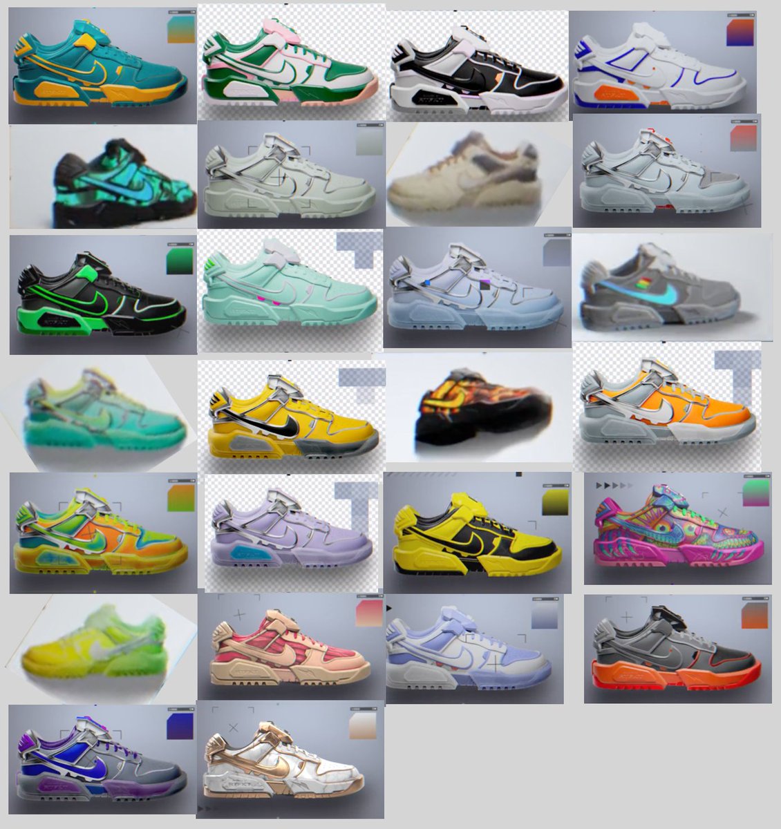 i made screenshots of the #MNLTH @nike <a href="/RTFKTstudios/">RTFKT</a> Dunk Genesis designs that appear in the video.

yeah, that's a lot of screenshots.

excluding the 8 species they already launched.

helps imagine the scale of what they're building.

looks like you could even customize colors.