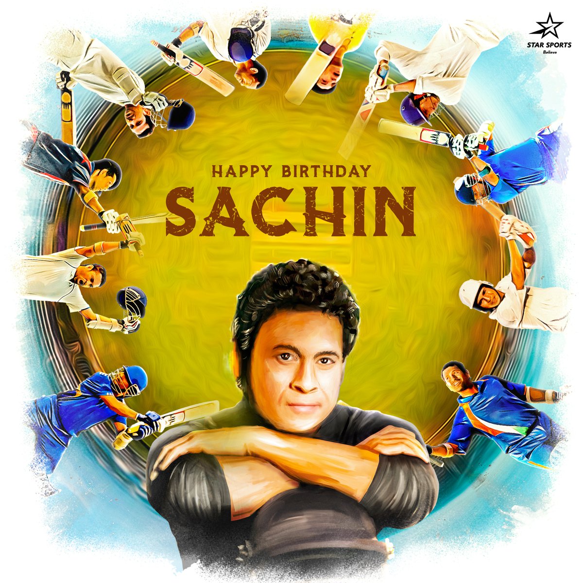 🗣: 𝑺𝒂𝒄𝒉𝒊𝒏… 𝑺𝒂𝒄𝒉𝒊𝒏!!! Repeat after us as we wish @sachin_rt all the good luck on his special day. #HBDSachin #HBDTendulkar #HappyBirthdaySachin