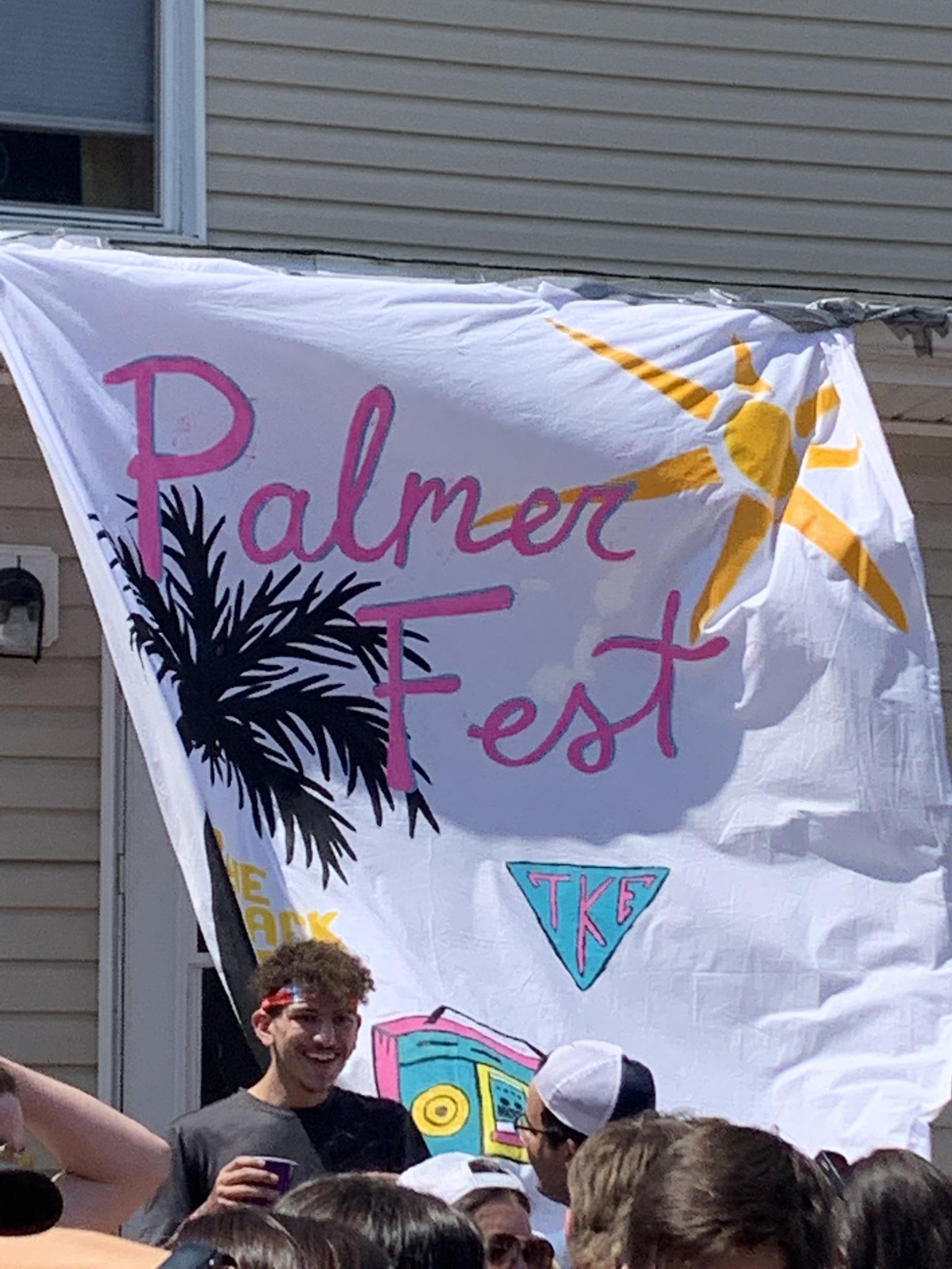 The Post on Twitter "Advertising for Palmer Fest in the backyard of 7