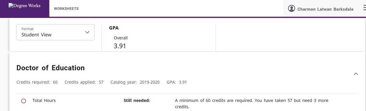 cbarksdale1913's tweet photo. Feel’n blessed🙏🏾& favored! Started this journey 2019. 2yrs 8mon later I submit my final assignment end’n my doctoral coursewrk w/a 3.91gpa & chapters 1-3 of my dissertation in the final stages of completion! Look out IRB,defense & graduation here I come!🎓#WriteYourOwnNarrative💃🏽 https://t.co/C40HADC8RM
