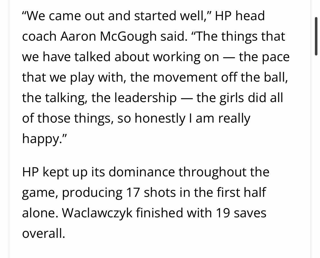 RWaclawczyk's tweet photo. The write up from 2nd round of playoffs against Highland Park Lady Scots https://t.co/lItS6RapLo