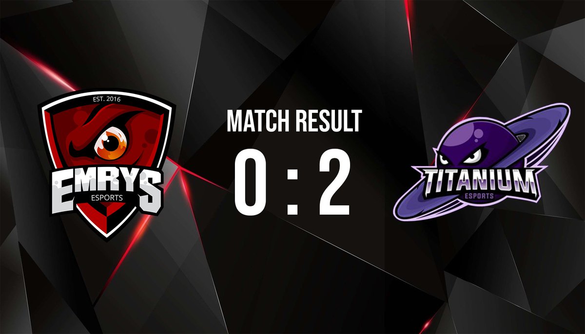 EmrysEsports's tweet photo. Unfortunately we lose 2-0 to @EsportsTitanium in the @R6EOL minors play offs, Semi-Finals. 

we are now placed  in the losers bracket, we will update you on our opponents soon.

#WeAreEmrys #RainbowSixSiege https://t.co/GixmIMCzuQ