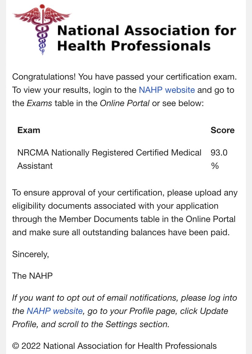 ThatsJustImani_'s tweet photo. Mama and Daddy, your baby girl did it once again. I am officially a Nationally Registered Certified Medical Assistant ! #NRCMA #FutureLPN ๐ฉบ๐ฉ๐พโโ๏ธ https://t.co/KoaW1kLDv3