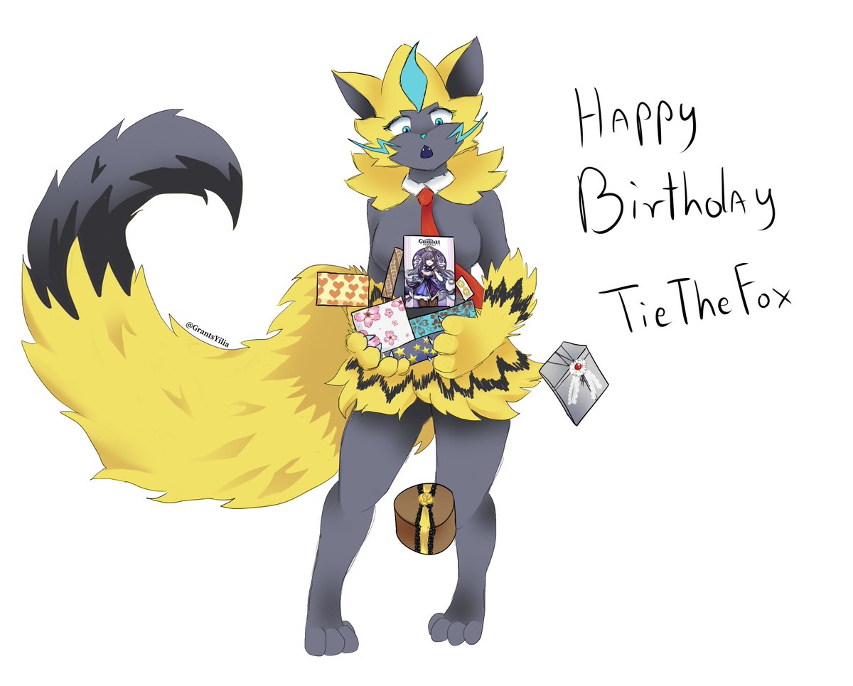A birthday gift for my friend, @tie_the_fox !
Thanks for being a great friend and hope this year will be great for you ^-^