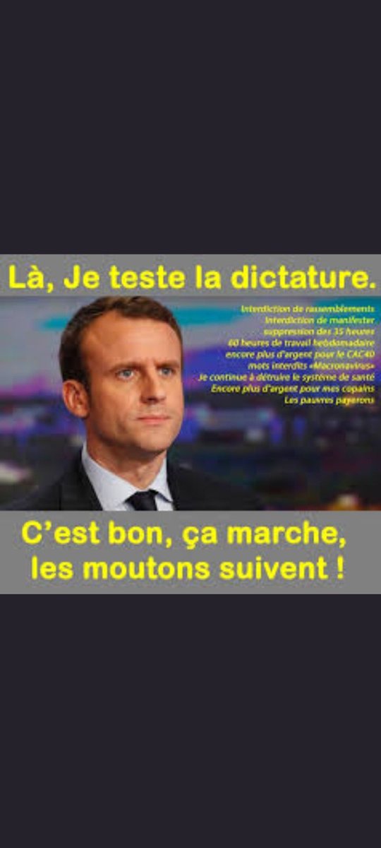 <a href="/94ParisBora/">Yann Lebrun</a> Votez pour la réintégration des soignants...
Remémorez vous ces dernières années cauchemardesques....
#ToutSaufMacon