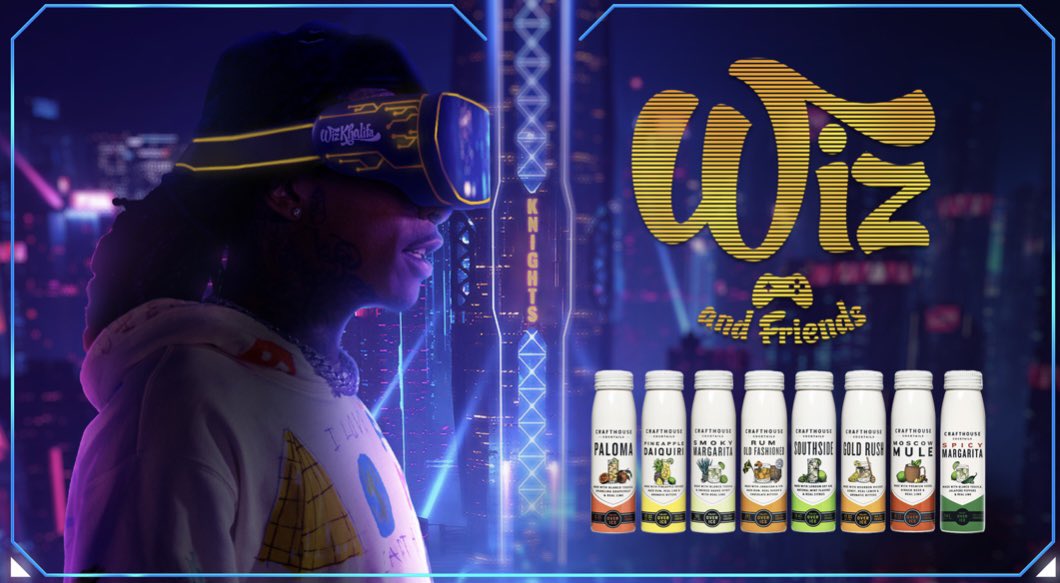 DrinkCrafthouse's tweet photo. GIVEAWAY TIME!!!! We are excited to be joining @wizkhalifa and Friends in a Metaverse Edition Livestream. Join the livestream for your chance to win a #CrafthouseCocktails Oculus signed by Wiz Khalifa along with more #CrafthouseCocktails swag!!! https://t.co/QbOrNYMUgr