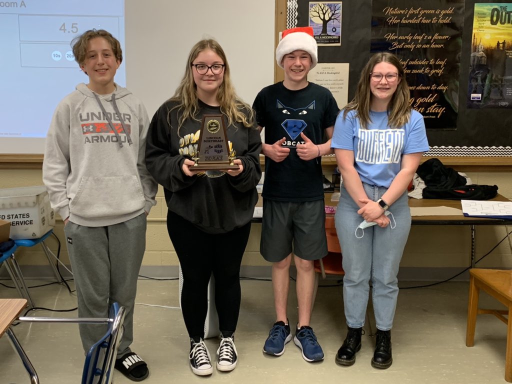 Congrats to Buffett Quiz on their 2nd place finish today at Lincoln Northeast <a href="/BobcatsOf8B/">BuffettMagnetTeam7B/8B</a> @BuffettMagnet #WeAreBuffett