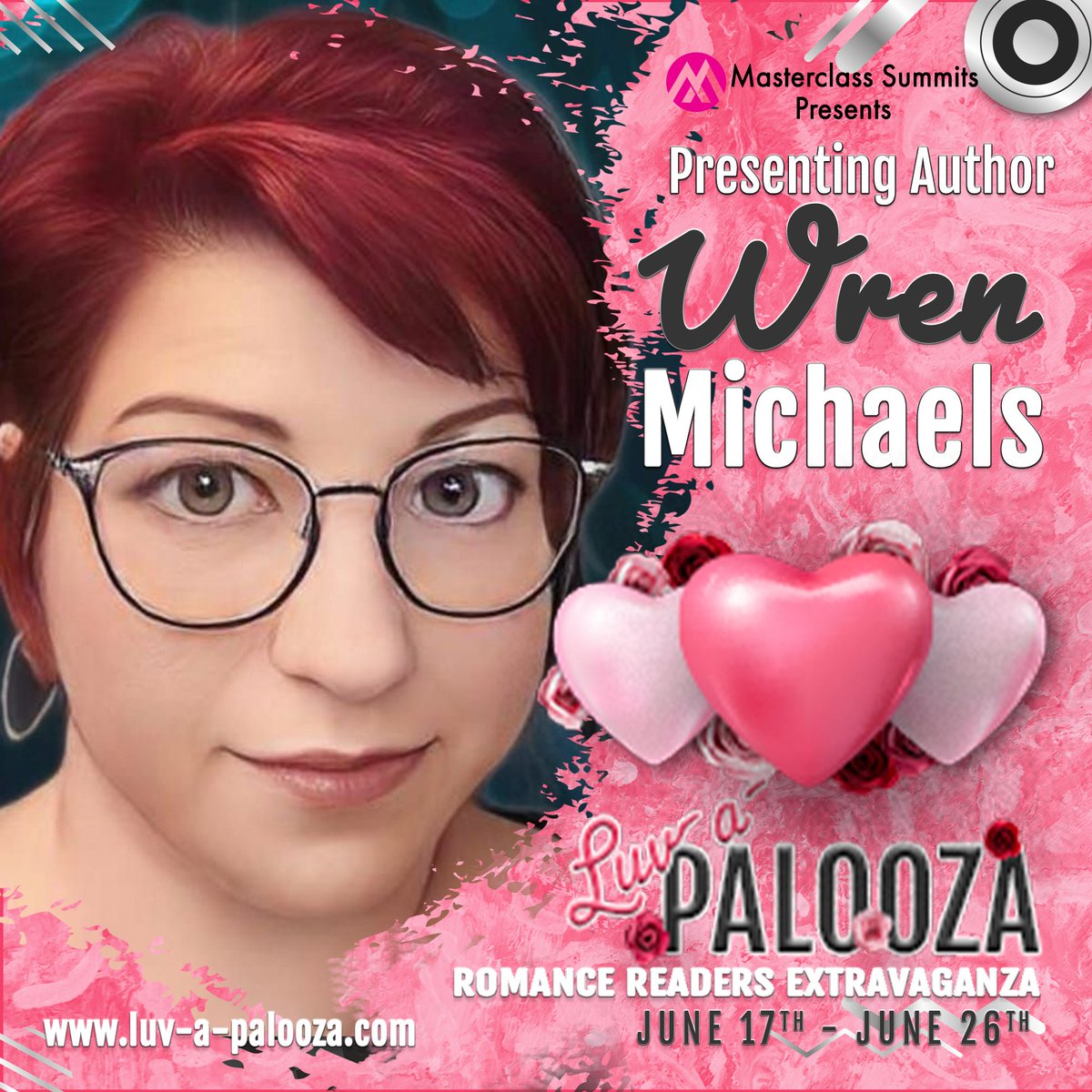 eBookBuilders's tweet photo. Luv-a-Palooza 
Romance Readers Extravaganza

June 17th -26th

Wren Michaels is one of the Presenting Authors

Tickets &amp; Space still available
https://t.co/SEjwbou9m7 https://t.co/tL0odes1nn