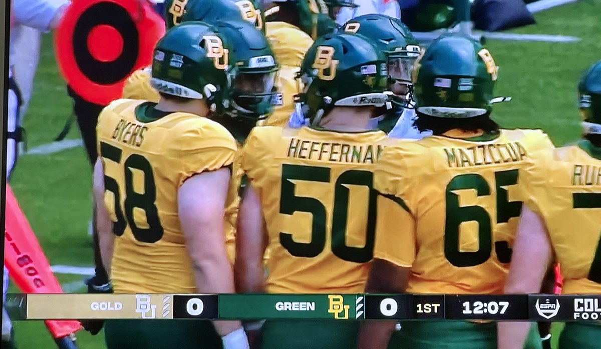 Good seeing a couple of other former players getting after it in Spring game action today. <a href="/Gavinb_89/">Gavin</a> and <a href="/losack_collin/">Collin Losack</a> on opposite sides in Baylor Green vs Gold today.