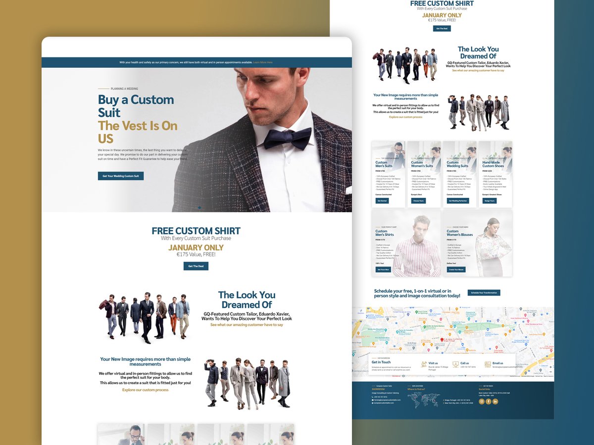devashiqur's tweet photo. Looking for a Tailor Website Design? Check out our recently designed website for European Custom Tailor. We design websites with Full-Branding, Mobile Responsive, and SEO Optimization.
#ashiqurrahman #ashiqurtech #webdesign #webdeveloper #tailorwebsite #tailorwebsitedesign https://t.co/T19ftaiCR7