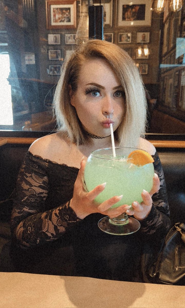 Took <a href="/FilmAndGeekism/">Alex Madley. /Parody | Commentary/</a> out on a date last night, and she had a drink bigger than her head!  Definitely made the bad movie night more fun though.