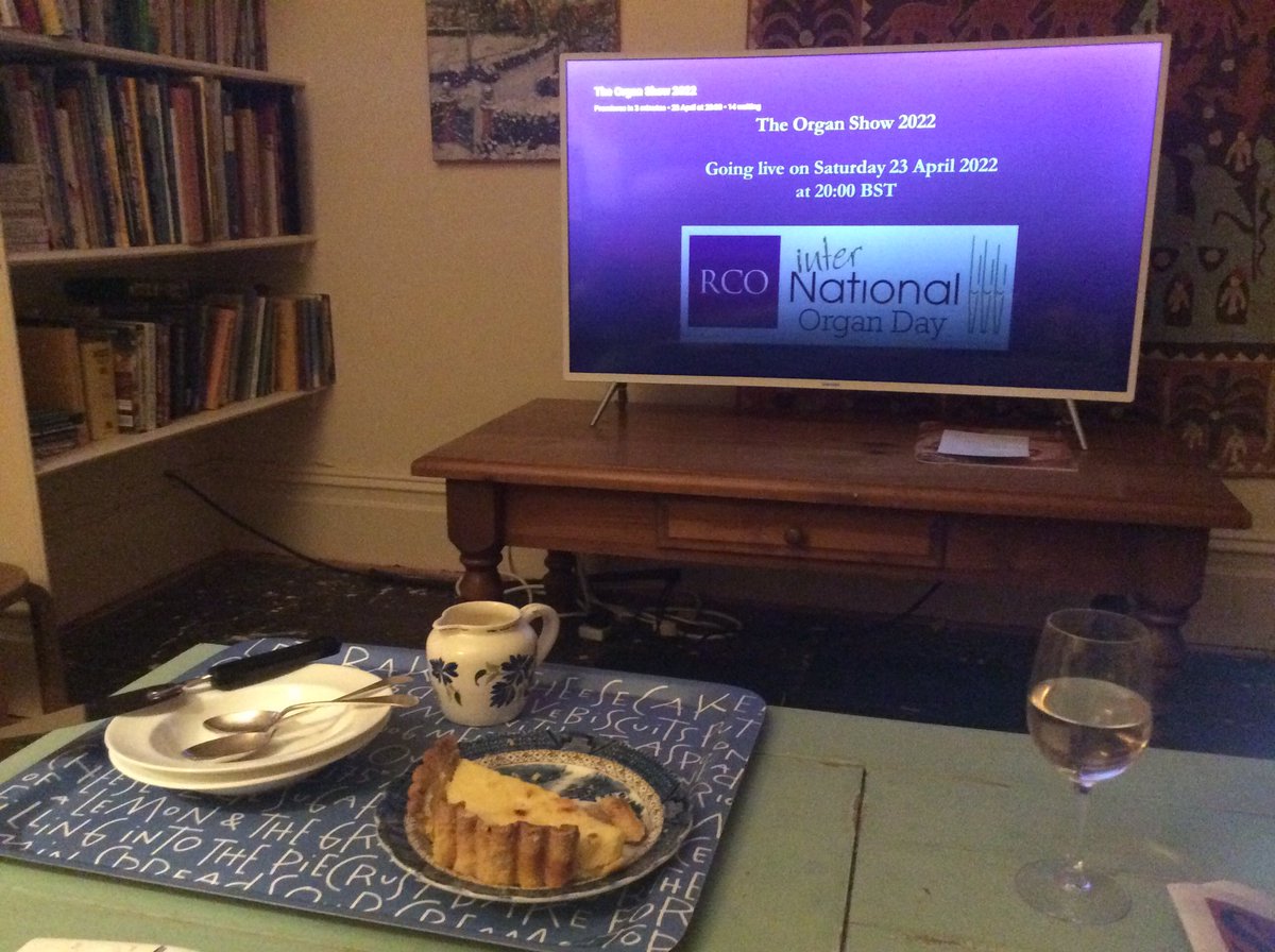 Settling down with pudding and a glass of wine to watch The Organ Show ! #internationalorganday