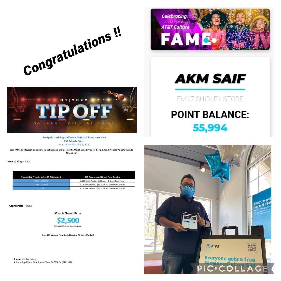 Allow me to congratulate Shirley’s very own Saif for being the grand prize winner under <a href="/KirkBailey17/">Kirk Bailey</a> for the Q1 tip off incentive!!! <a href="/judy_cavalieri/">Judy Cavalieri</a> <a href="/Adam_Soltan12/">Adam Soltan</a> @DavisNieves1983