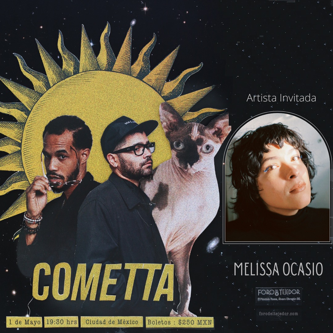 BlancaLechuza's tweet photo. @cometta llega este 1 de mayo al @ForodelTejedor y no lo harán solos, tienen como invitada especial a @melissaocasiopr para hacer una velada espectacular.

⬇️⬇️🔥🎟️🎟️🔥⬇️⬇️ https://t.co/qH62TcbuMT

@frequencymx

#Cometta #MelissaOcasio 
#ForoDelTejedor #Conciertos
#Difusión https://t.co/XweX6DgA4W