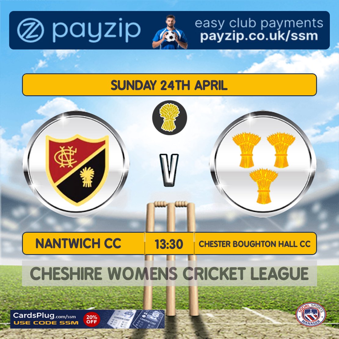 The season is finally here! ⁦<a href="/NantwichVipers/">Nantwich Vipers 🏏</a>⁩ first game is tomorrow at the NCG! 🏏

Newly promoted to Div 1 after a cracking season last year, we take on ⁦<a href="/CBHLCC/">Chester BH Ladies CC</a>⁩ with a 1.30pm start

Everyone is very welcome to come along for support! #CWCL #WomensCricket #Nantwich