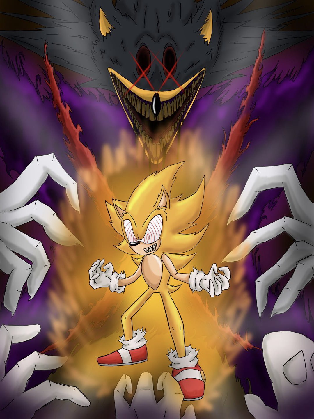 Fleetway Super Sonic vs Sonic.EXE