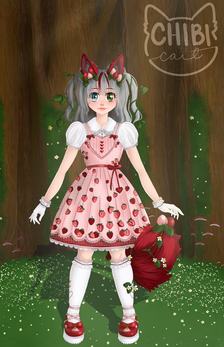 ChibiCait_'s tweet photo. new oc alert? new oc alert. meet aiko ichigo, OG design included :3 https://t.co/oI3rkcAeZV
