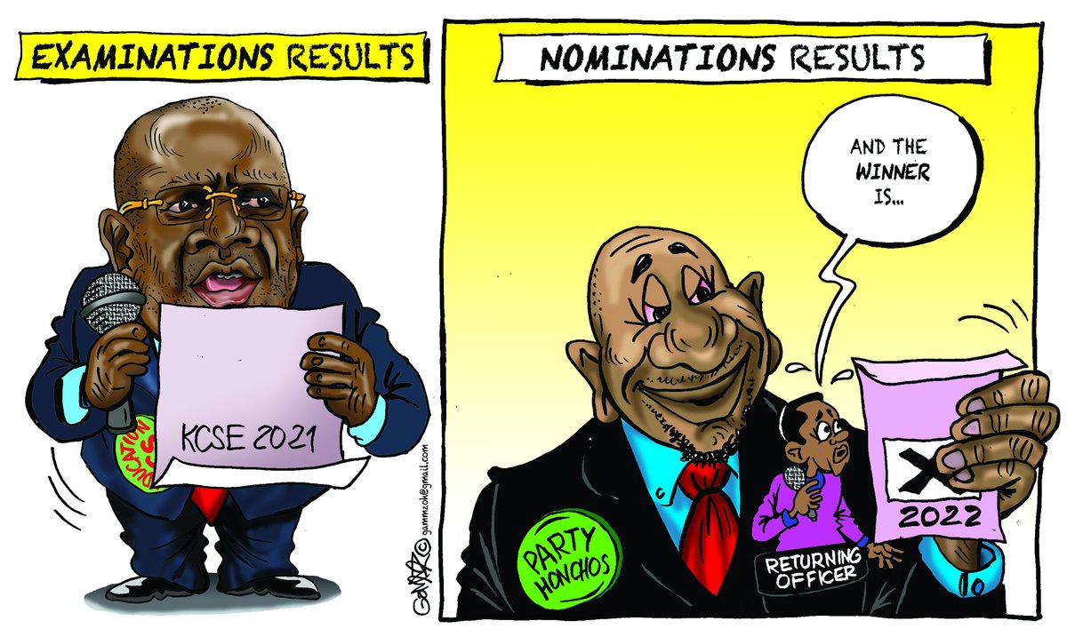 kiddoGAMMZ's tweet image. #KCSE2021 and #Nominations How we do it ... @StandardKenya cartoon #sundayvibes