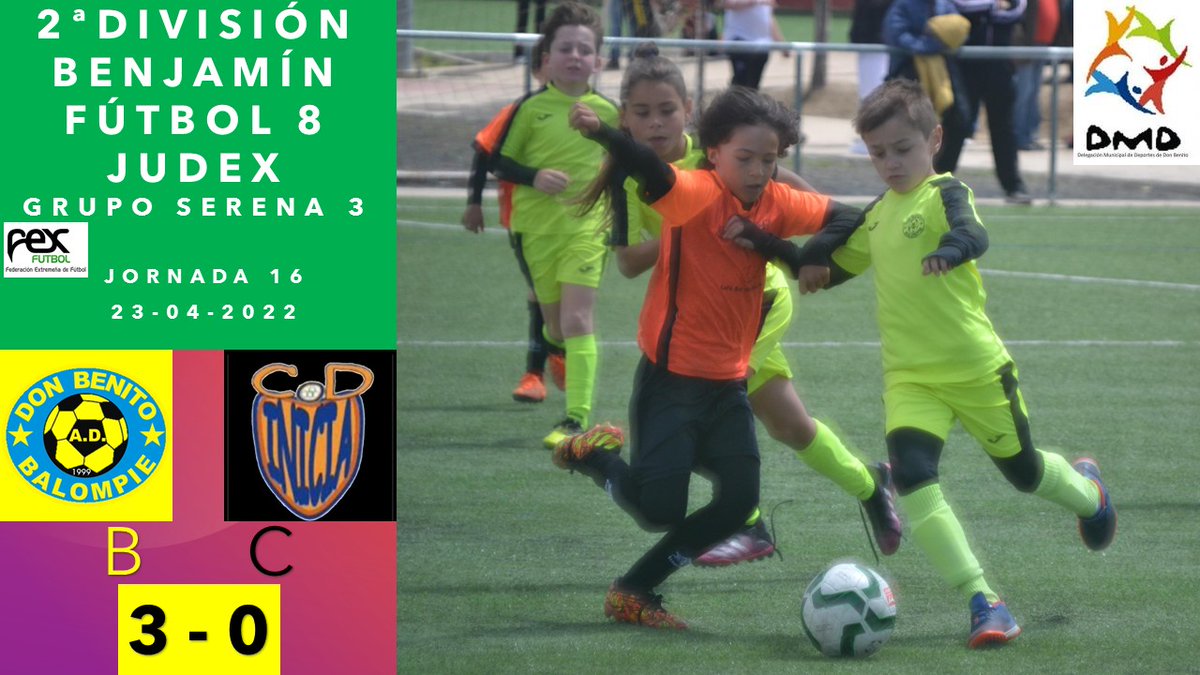 BENJAMINES FÚTBOL 8.
CAMPEONATO DE LIGA, JORNADA 16.
Entretenido partido de benjamines el disputado en la mañana del sábado en el Paloma Quintero de Don Benito 🥅🥅 con resultado favorable al equipo local ⚽️⚽️⚽️