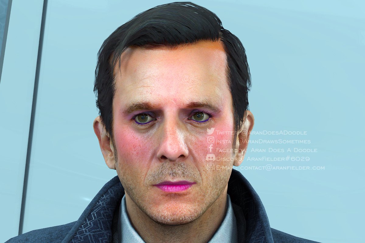 AranDoesADoodle's tweet photo. Another makeup requested on Great Mountain Discord Server: Perkins

Made with freecam tool by Otis_inf: https://t.co/5FupqZVmPh
And mod tool from Deadray: https://t.co/RUOKfnEbtf
Colour Corrected: Photoshop

#DetroitBecomeHuman #dbhedit #dbhedits #dbhmod #dbhmods #dbh #dbhPerkins https://t.co/SfXgYbbkYc