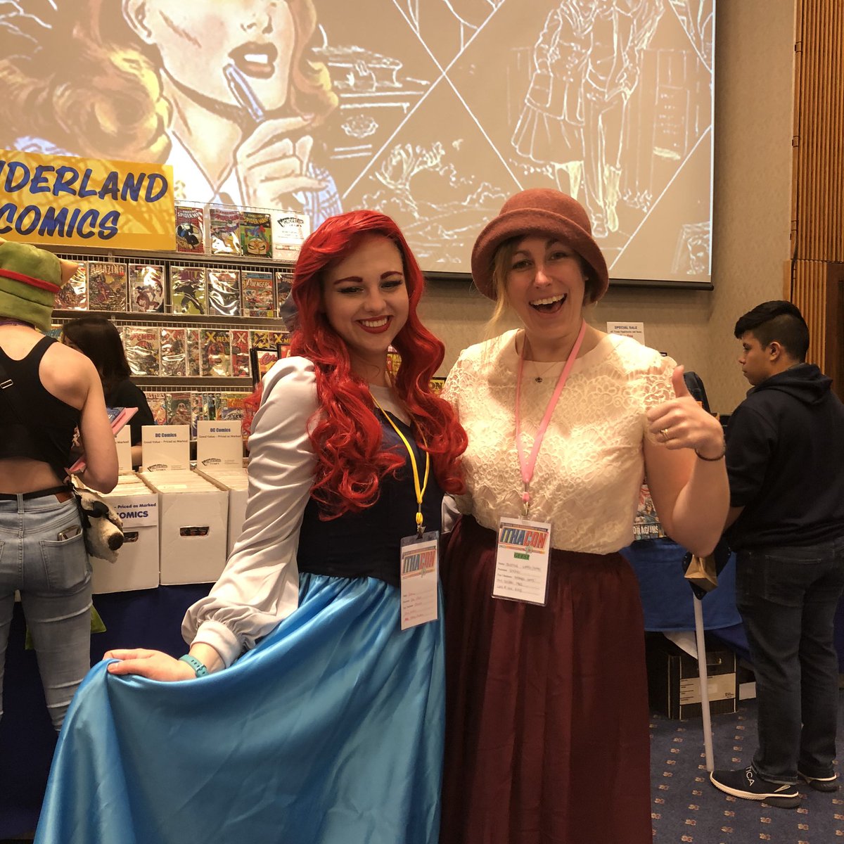 IthaqaComic's tweet photo. The crossover everyone wanted to see, the two most iconic #redheads ever put to ink and paper Ariel and Hazel! 

#disneyprincess https://t.co/jQZBO76VAE