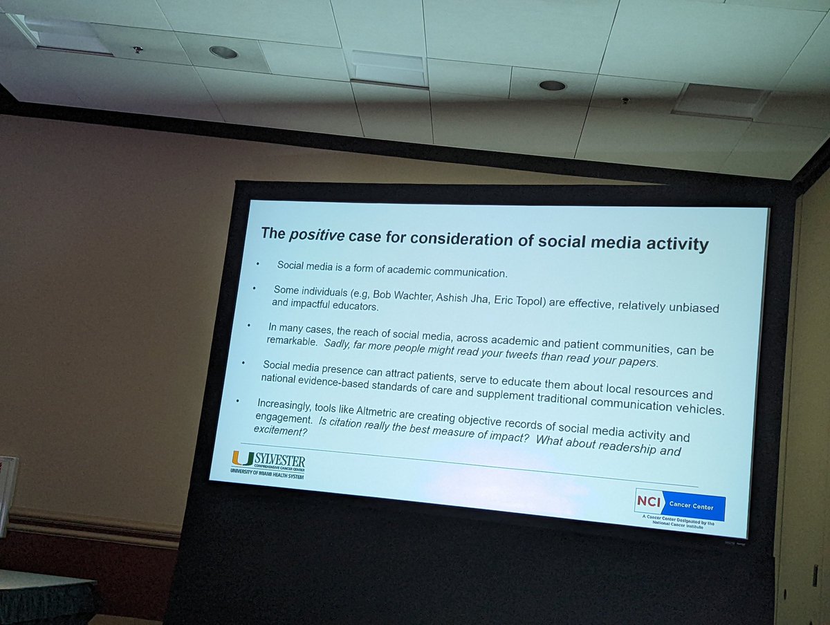 "Far more people might read your tweet than your paper."- <a href="/drkomanduri/">Krishna Komanduri, MD, FASTCT</a>. Just one reason why you should be sharing your hard work on #SocialMedia #Tandem22