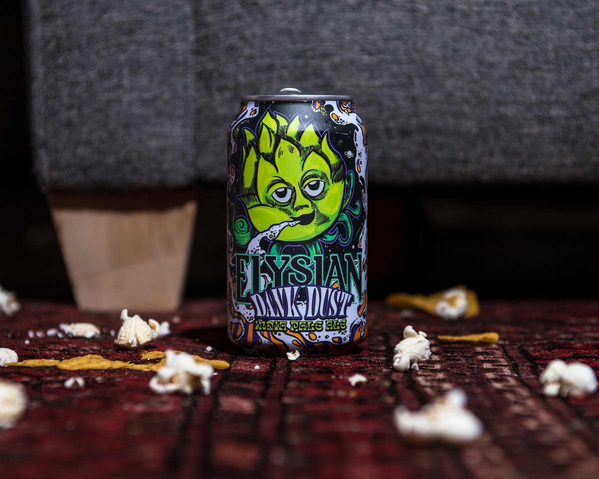 ElysianBrewing's tweet photo. You're not seeing things - it's Space Dust's dank alter ego, Dank Dust IPA. Huge dank aroma fill the air when you crack this can. #dankdust https://t.co/lRjzhnwOar