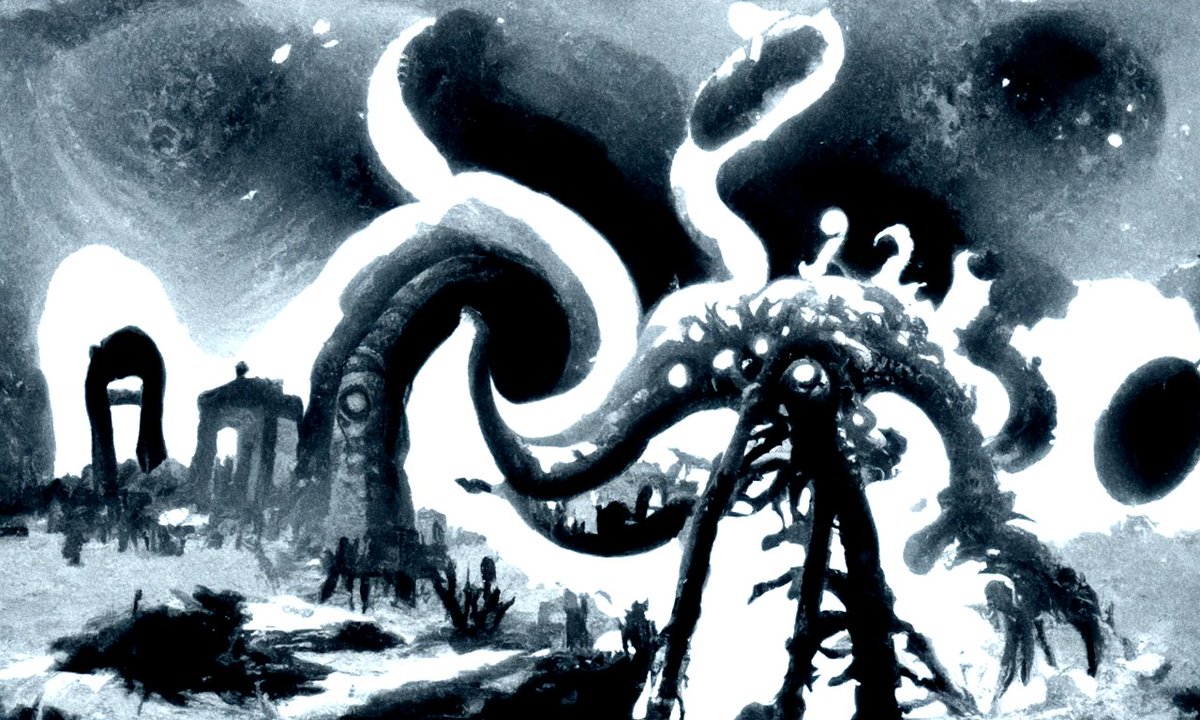 1smallstep4GAN's tweet photo. Prompt: "A Lovecraftian nightmare planet covered in tentacles and obelisks, high contrast"

VQGAN vs. Disco Diffusion vs. #Pixarray versions.
#CLIP #AI #AIart #digitalart #generativeart #DeepLearning #MachineLearning #ArtistOnTwitter #creativecoding #transformers #visionias https://t.co/sJoq0pm0rv