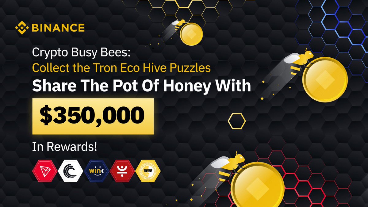 Ivanks86's tweet photo. Binance Crypto Busy Bees: Collect the Tron Eco Hive Puzzles, Share the Pot of Honey with $350,000 in Rewards! https://t.co/AaM0rzO4yw https://t.co/yBd8WewXH9