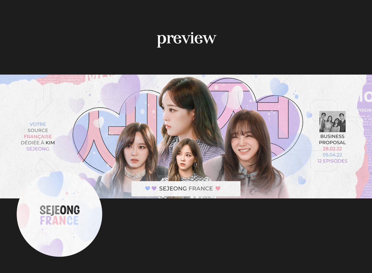 SEJEONGFR's tweet image. ⋆ ˚✯ 𝐃𝐄𝐒𝐈𝐆𝐍 - 23.04.22

Voici le tout premier design de la fanbase réalisé par MYMY de @MagicShopDesign ! Merci beaucoup à elle 🥰