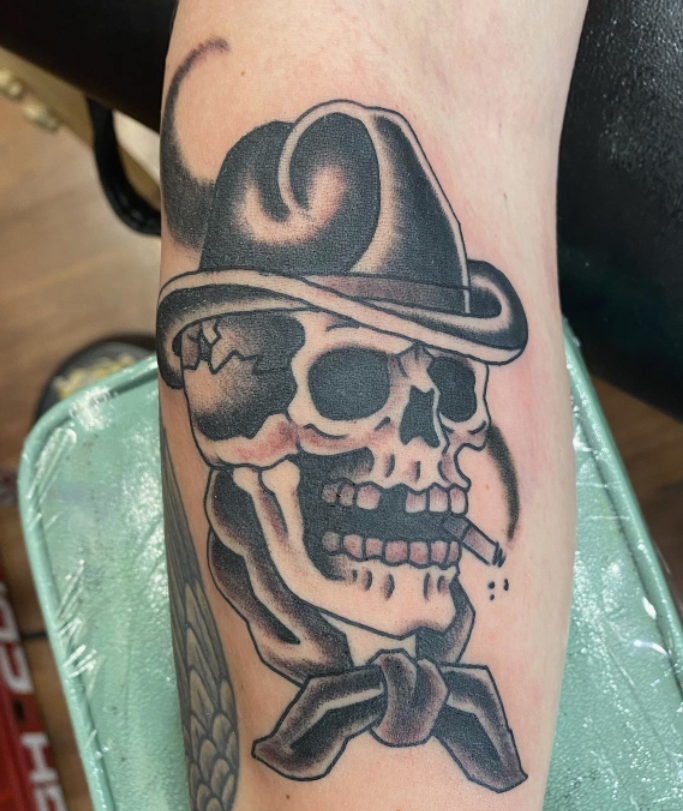 TheTriumphParty's tweet photo. Cowboy Skull done today by Jacob Van Pamel 🚬🤠 @raised_by_woofs
#theoriginaltriumphtattoo
We are open seven days a week 12pm-8pm! Appointments and inquiries contact us:360.755.1391.
Email: triumphtattoo6@gmail.com
https://t.co/TVDRqYTpu7 https://t.co/GFsrUuEnot