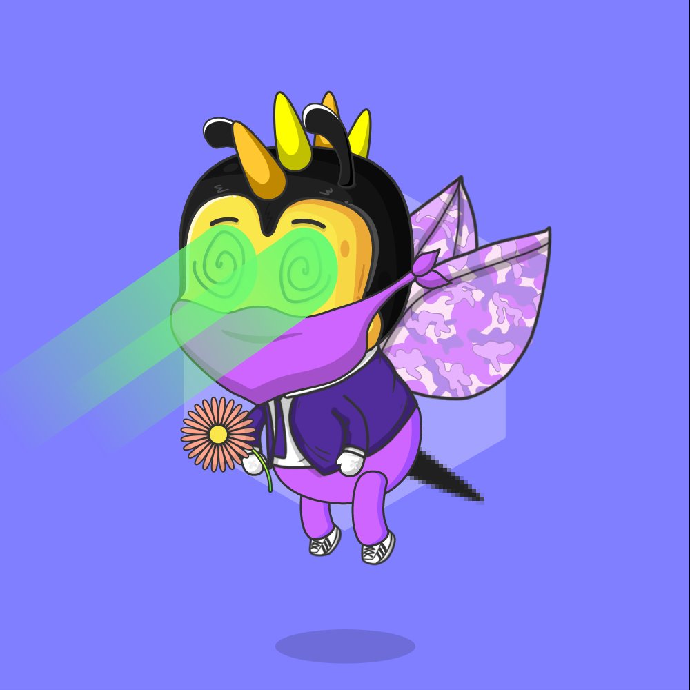 Hello. Hope everyone's Weekend is going great. Thought I'd drop this to brighten your day! Follow and Retweet. <a href="/JustJetz/">Just Jetz</a> @BusyBeesClubNFT #nftart #NFTGiveaway #NFTProject #pollinators #honeybees