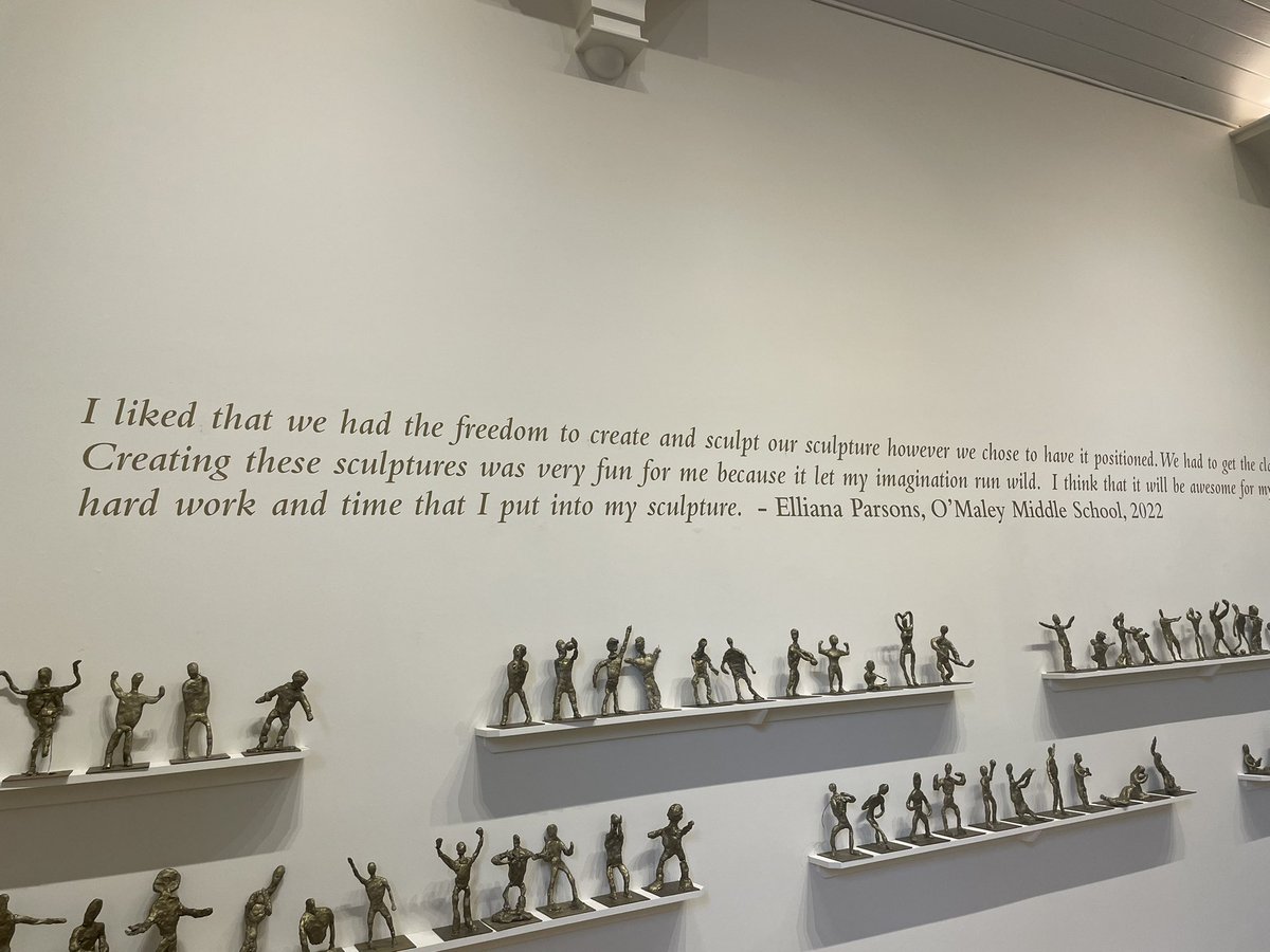 OMaleyPrincipal's tweet photo. O’Maley 8th grade sculptures at Cape Ann Museum through June 12. Awesome exhibit! #Omaley, #CAM https://t.co/jZ23C922U0