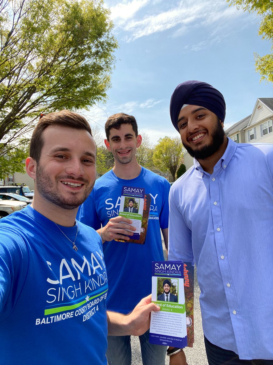 jonathanallen44's tweet photo. Out in Baltimore County today supporting my friend, @SamayKindra! 

Very exciting to see young candidates continue to run for office up and down the ballot! https://t.co/M1PjZNKkg4