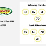 Image for the Tweet beginning: The results National Weekly Lotto