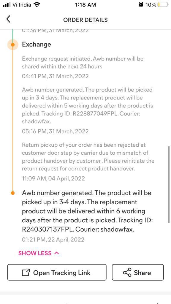 mvarsh89's tweet photo. @meesho_support This is real shock team that today status is completely changed, a new pick up person came to pick the item which is already picked few days back. What are you guys doing??  Will I ever get my money back or not??? @viditaatrey you should check this real example of fraud!! https://t.co/ovPuesINIw