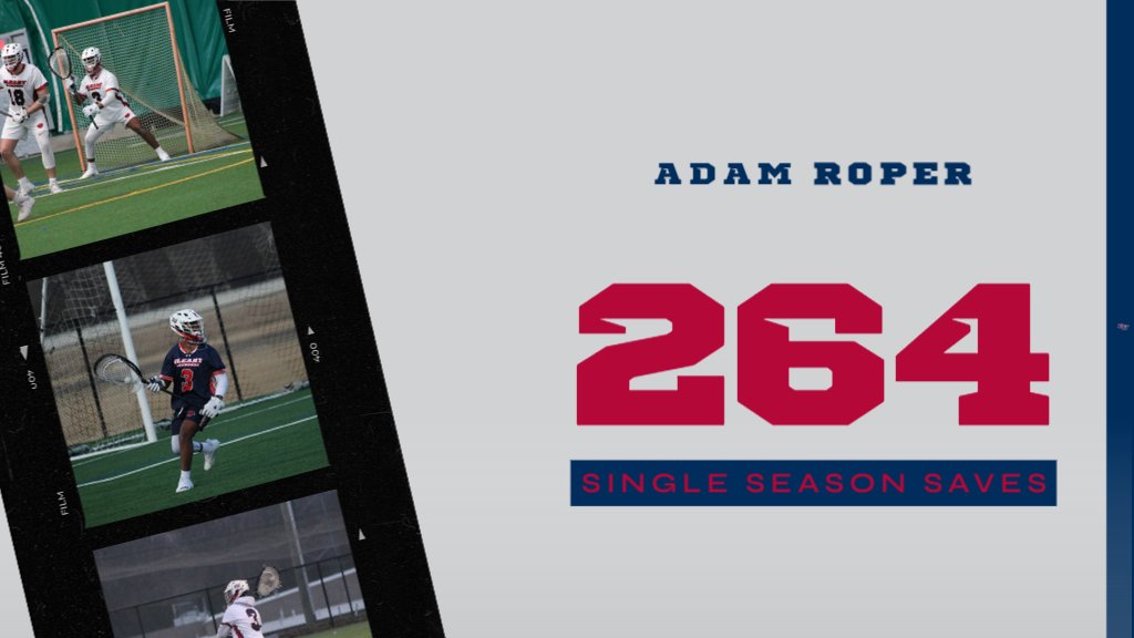 Congratulations to FR <a href="/ClearyMLax/">Cleary University Men’s Lacrosse</a> goalie, Adam Roper, on setting a new <a href="/WHACAthletics/">WHAC</a> single season save record in today's game against Madonna!

Roper finishes the season with 264 saves in 13 games played, and breaks the old record by 2 saves

Congratulations Adam! 
#RollCougs