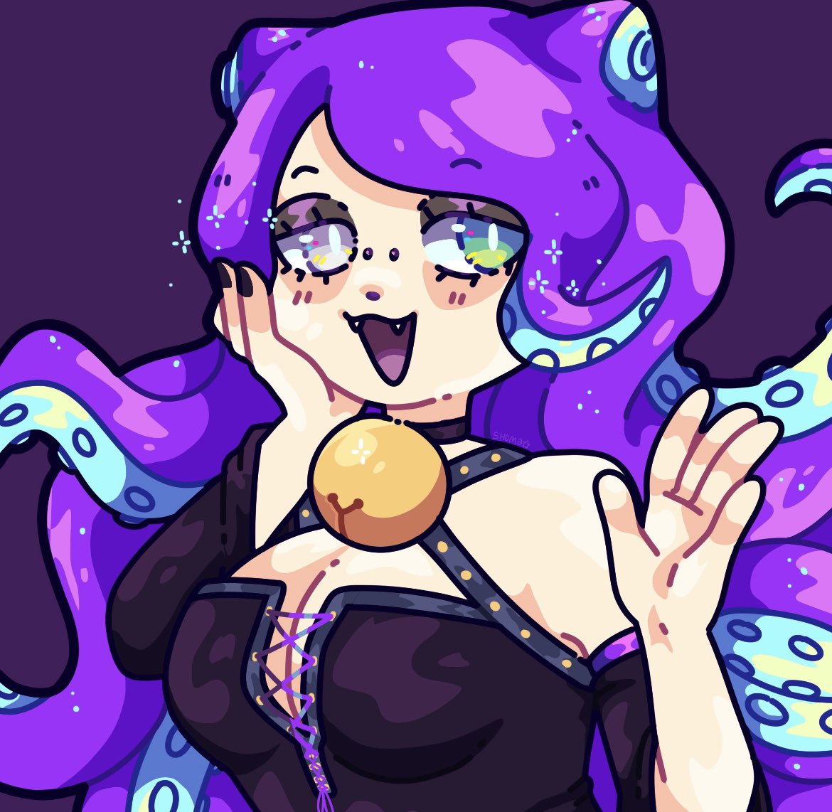 octokitten_'s tweet photo. oh my goodness this art is absolutely fabulous. big creds to ShomaDraws 😻I’m IN LOVE!! 🖤 #Vtubers #OCart #cuteart #octokitten https://t.co/cfmR0OyiiA